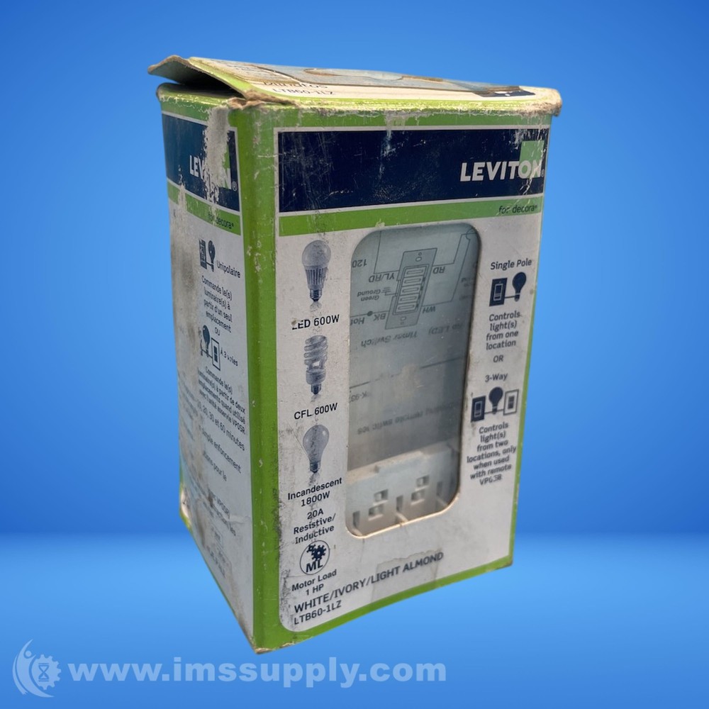 Leviton LTB60-1LZ 60 Minute Countdown Timer FNOB