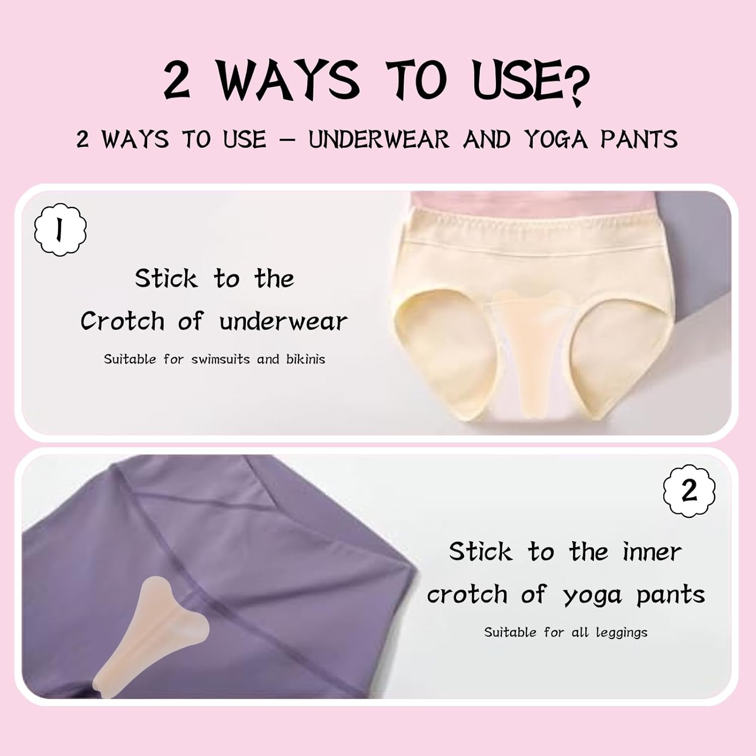 3-Pack Camel Toe Concealer for Women, Reusable Silicone Cameltoe Cover for Leggi