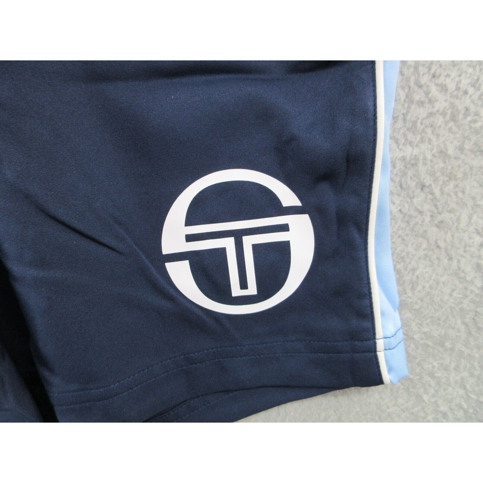 NWT Sergio Tacchini Monte Carlo Tennis Shorts Navy Blue Logo Men's Medium