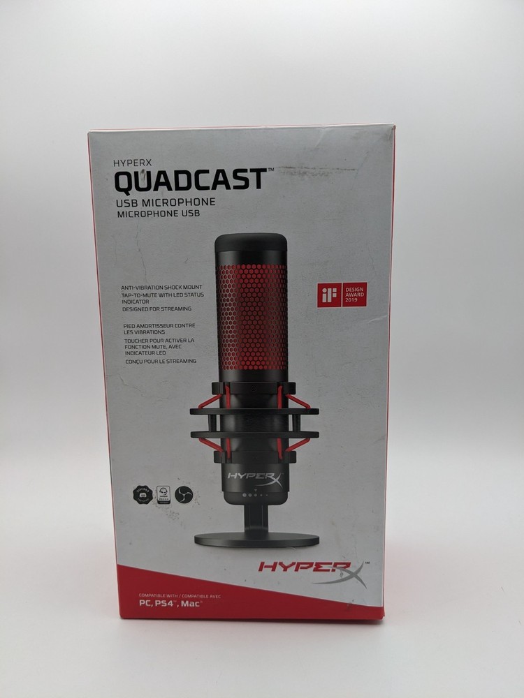 HyperX QuadCast USB Gaming Streaming High Quality Discord Microphone - NOB