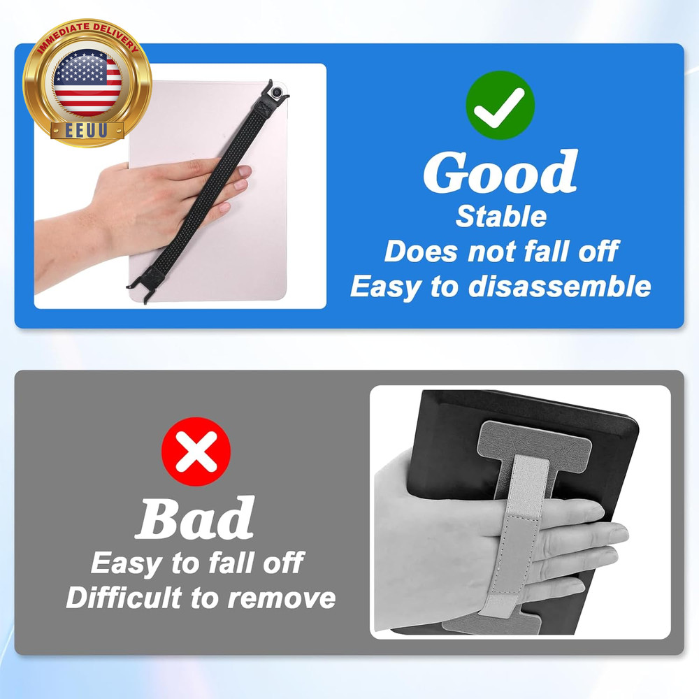 2 Pack Universal Tablet Security Hand Strap Holder for 7.8''-13'' Devices, High