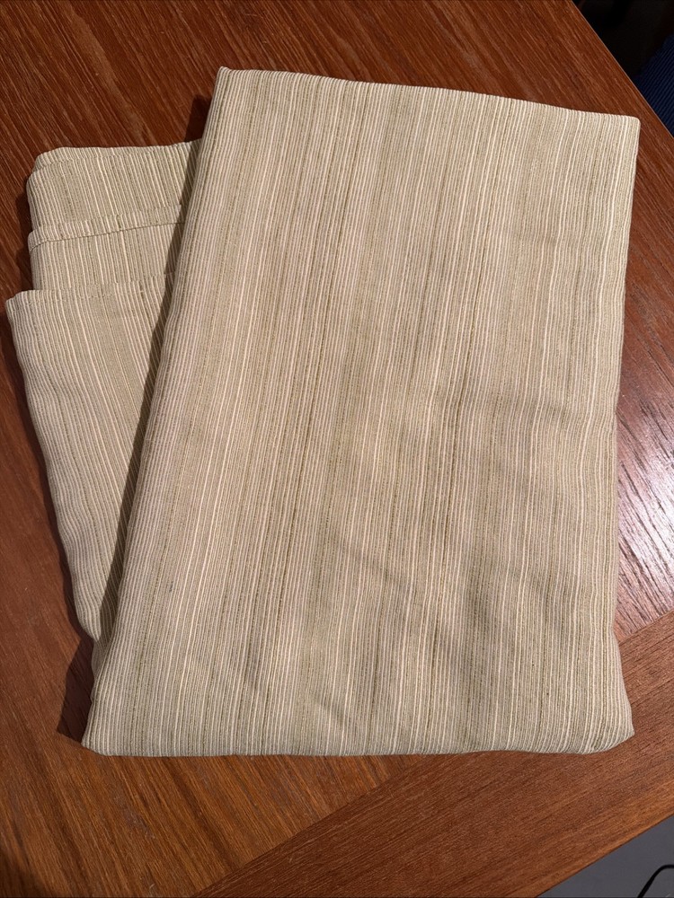 Tablecloth Rectangle 58”x82” Brown-mustard Color Machine Washable Polyester