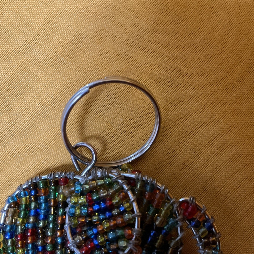 Seed Bead Elephant Key Chain (709)