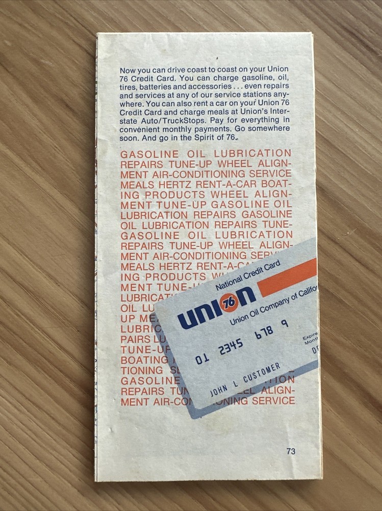 1973 Union76 Ohio Road Map