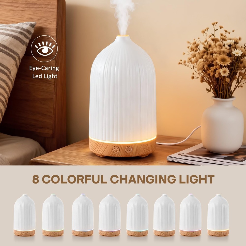 100ML Essential Oil Diffuser, Ultrasonic Cool Mist Aromatherapy Diffuser with...