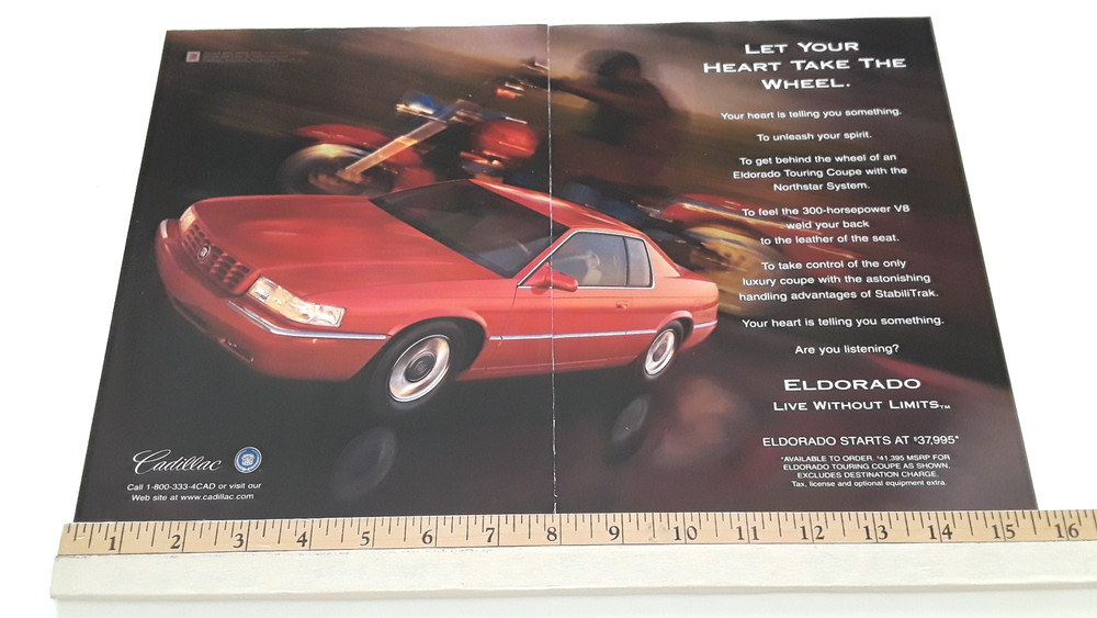 1997 CADILLAC ELDORADO  ORIGINAL 2 PAGE AD