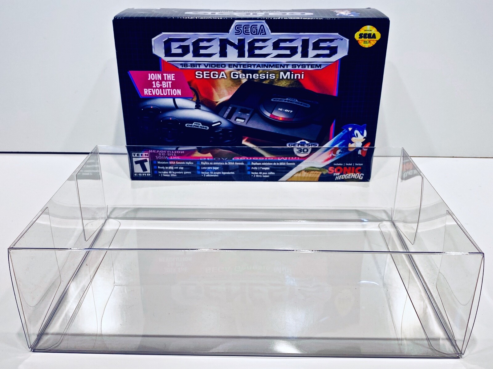 1 Box Protector for SEGA GENESIS MINI Console Clear Display Case Classic