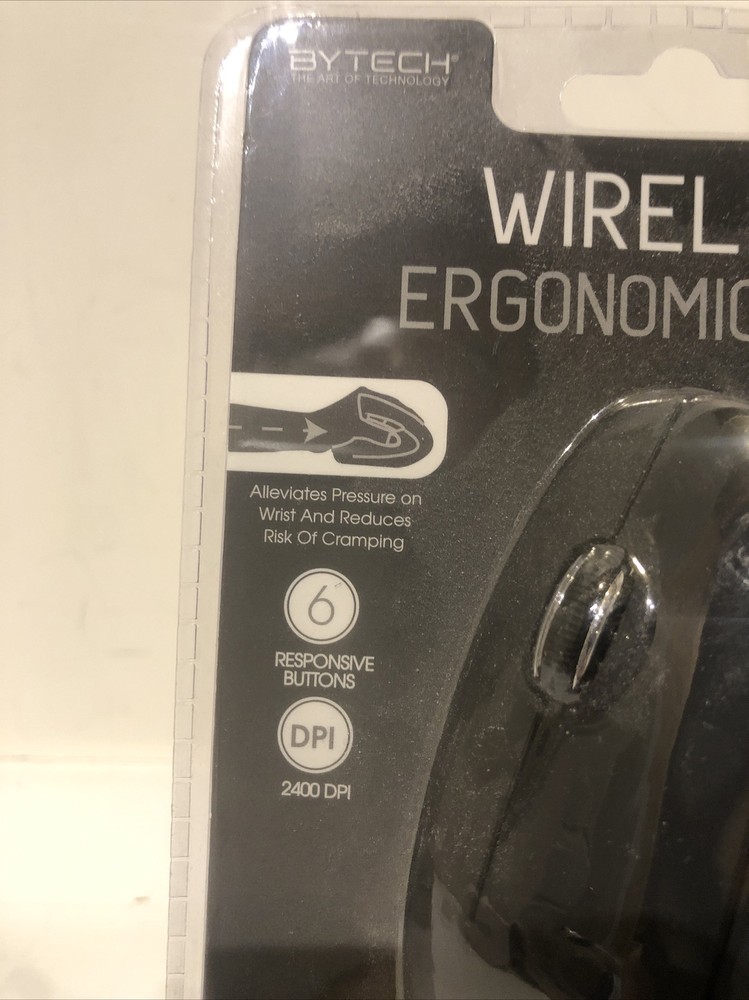 Bytech Wireless Ergonomic Mouse (BY-MS-WS-110-BK) NEW