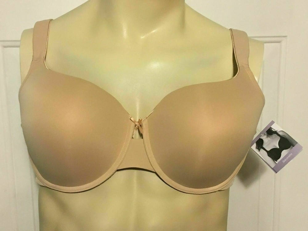 Catherines Balconette Underwire Bra Beige Medium Coverage Adjustable 52DD