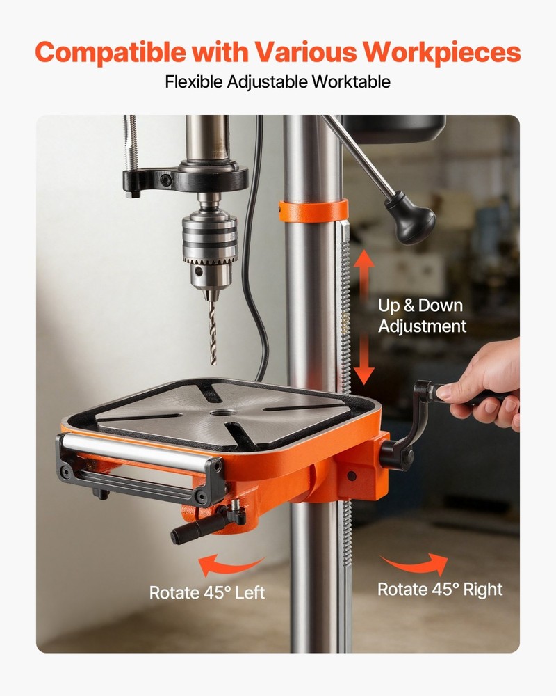 VEVOR 12-Inch Benchtop Drill Press Tabletop Drill Press 6.2 Amp Variable Speed