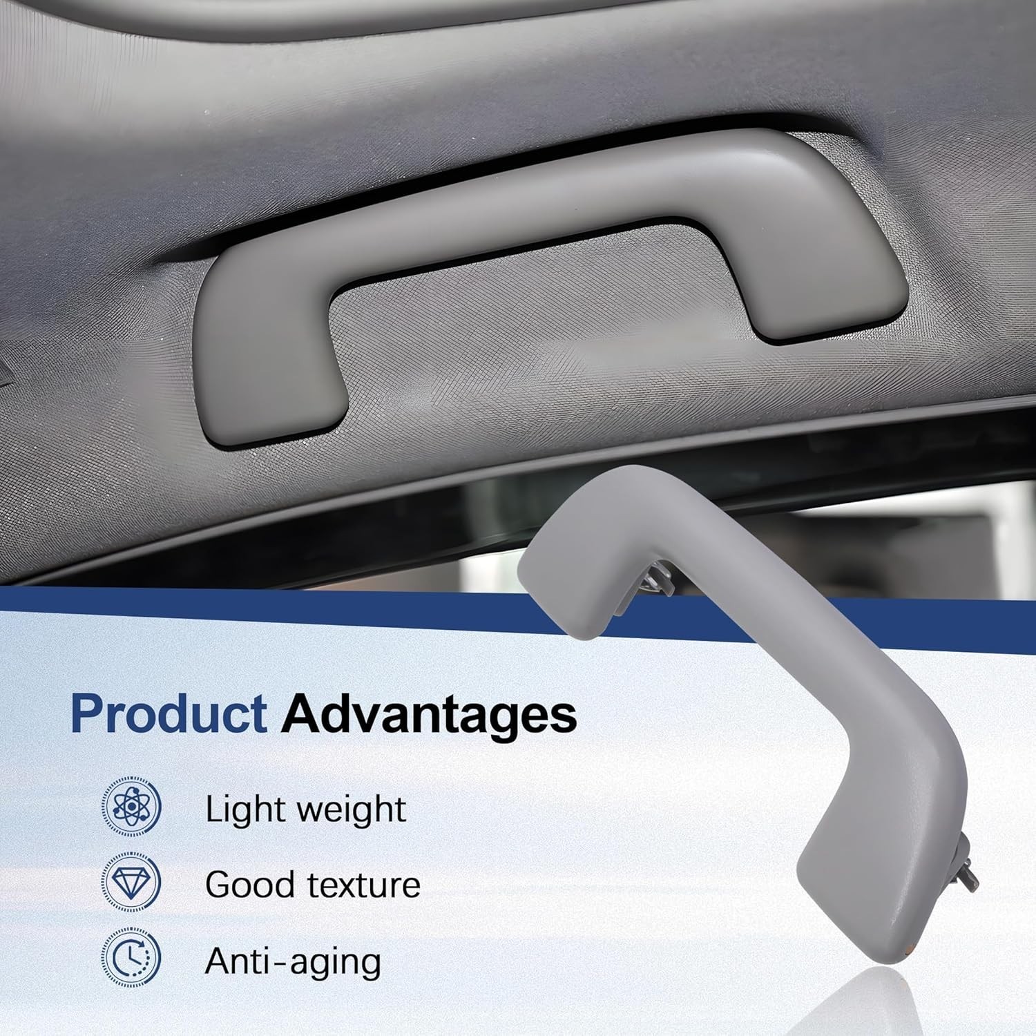 Front Interior Grab Roof Handle Light Gray fit Toyota Yaris Corolla Rav4 Prius