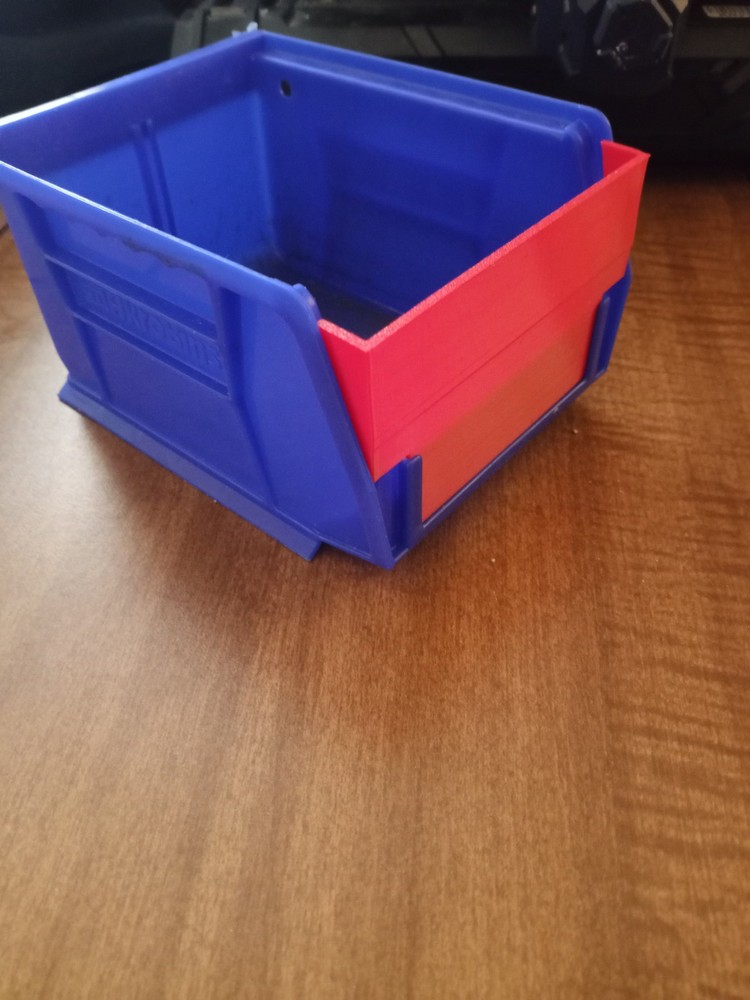 Reloading Bin Front Extender for Reloading Press, 3D Printed (RED)