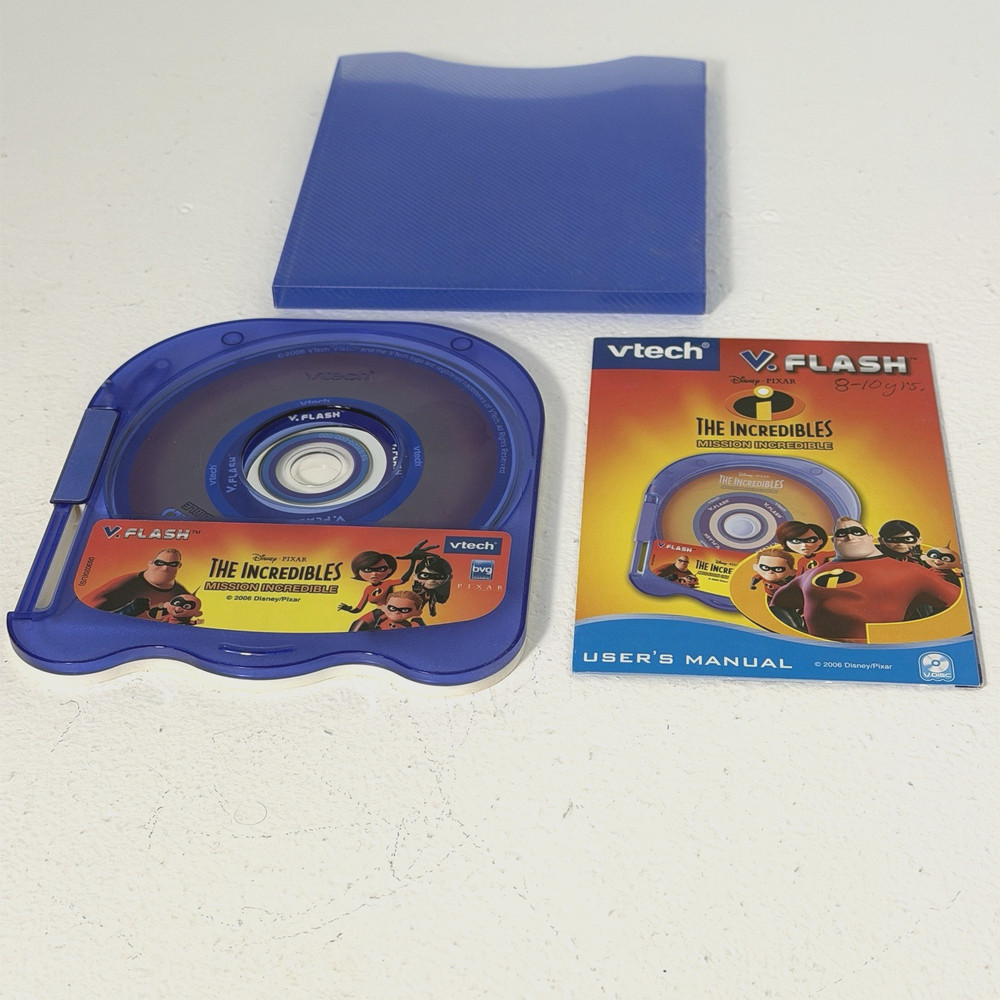 Vintage Y2K VTech V Flash Expansion Bundle 7 Games 2 Controllers & AV Cable