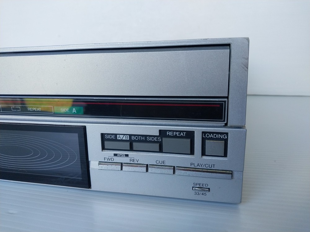 Vintage Sharp Automatic Turntable Front Loading Plays Both Sides RP-116 Japan