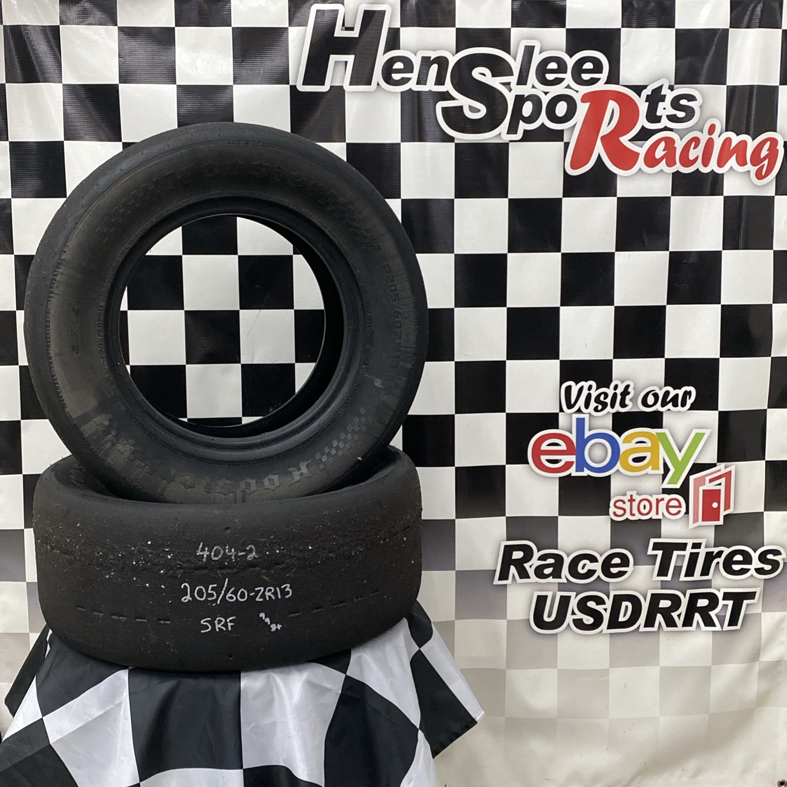 404-2 USDRRT HOOSIER DOT Road Race Tires SRF 205/60-ZR13