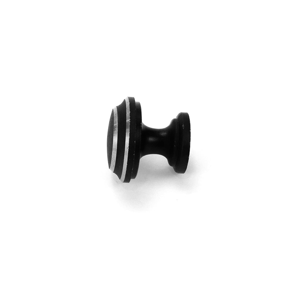 8 Pcs Alloy Black Drawer Knobs Round Cabinet Drawer Pulls Handles with Screws