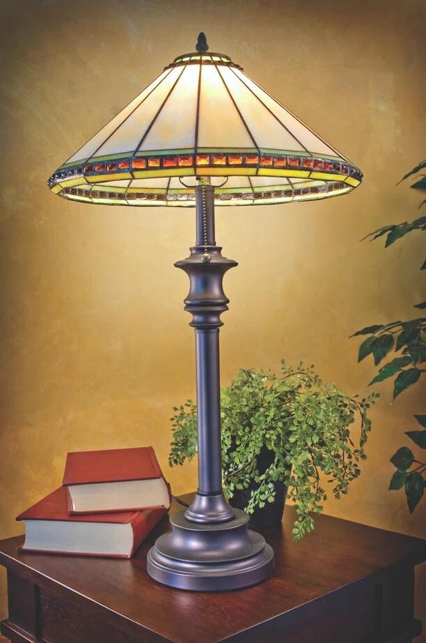 J Devlin Tiffany Table Lamp 32"