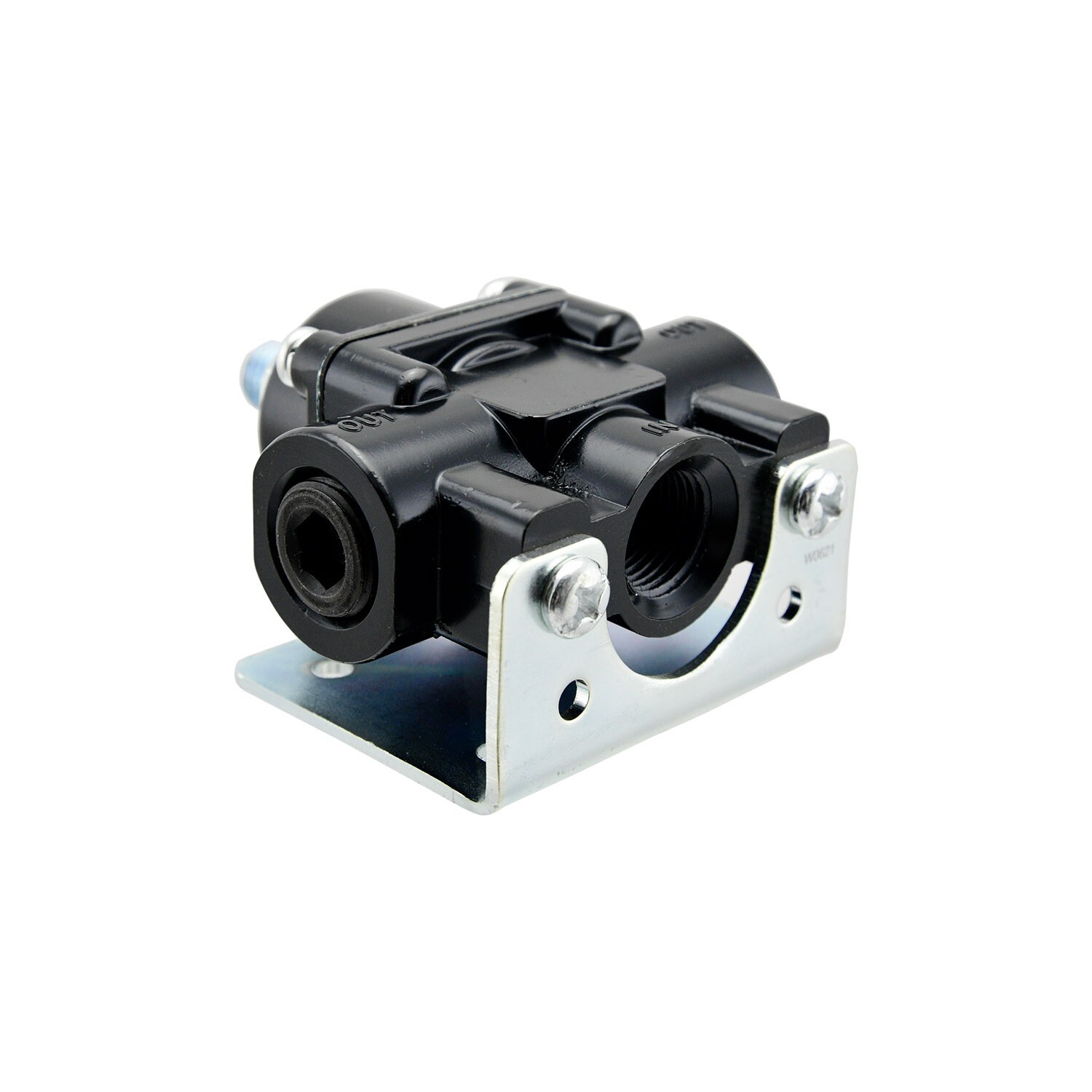 Black Adjustable Fuel Pressure Regulator, 5-9 PSI, 3/8" NPT Inlet & Outlet