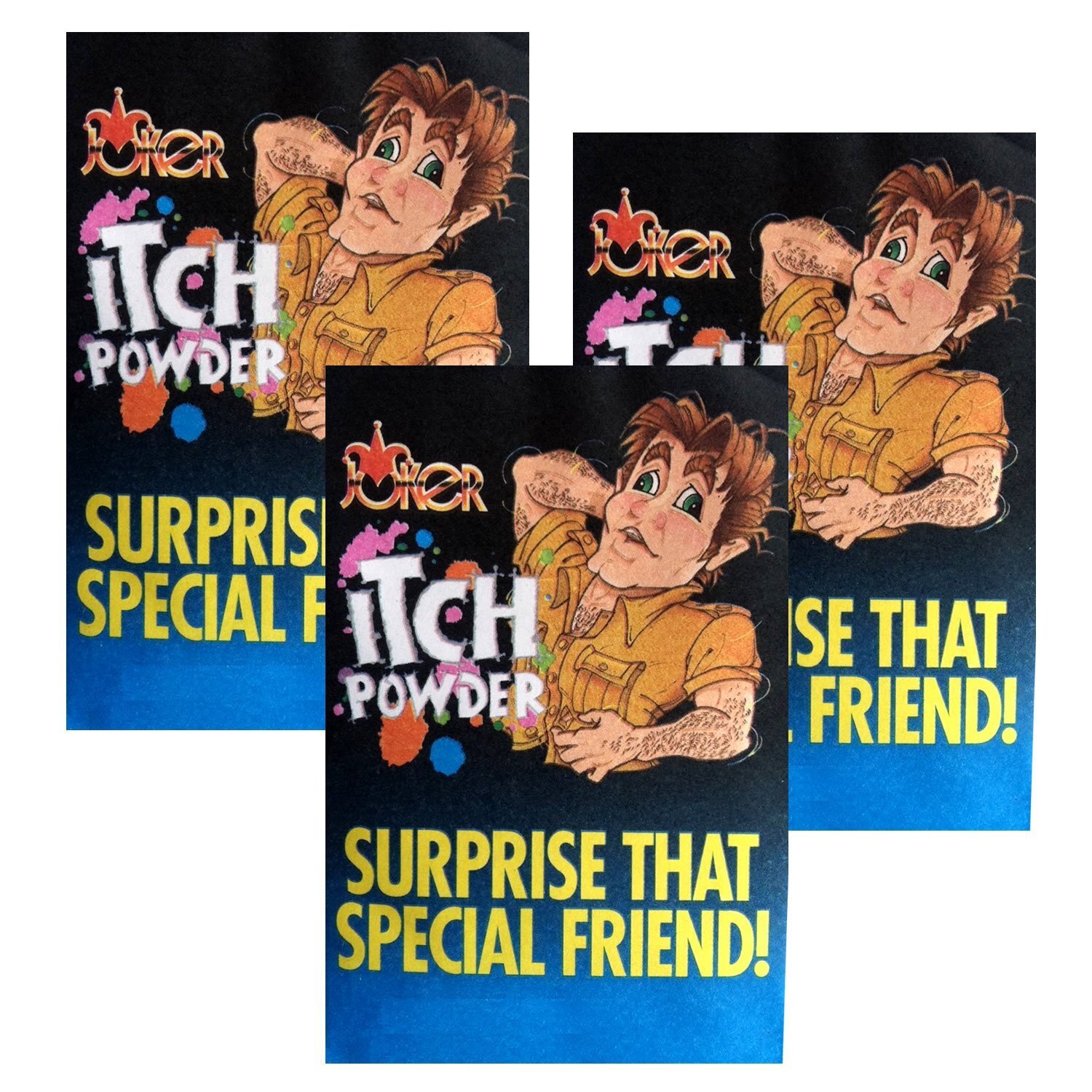 3 Itch Itching Powder Packages ~  Prank Joke Trick Gag Funny Joke Trick Magic