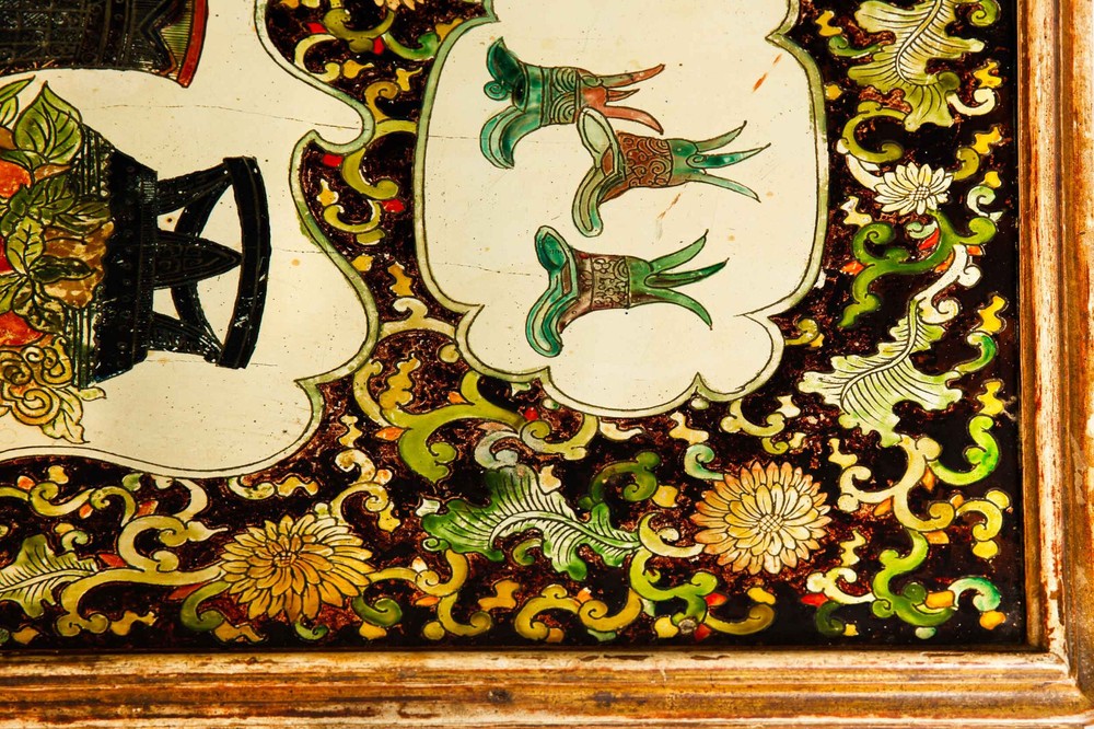 Hollywood Regency Painted Polychromed Low Coffee Table ca. 1940