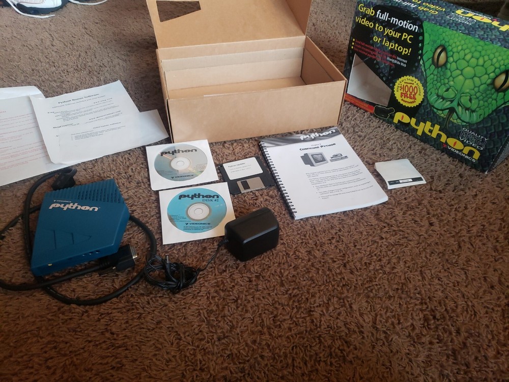 Vintage Gaming Videonics Python Video Capture Card w/ Free Software Complete