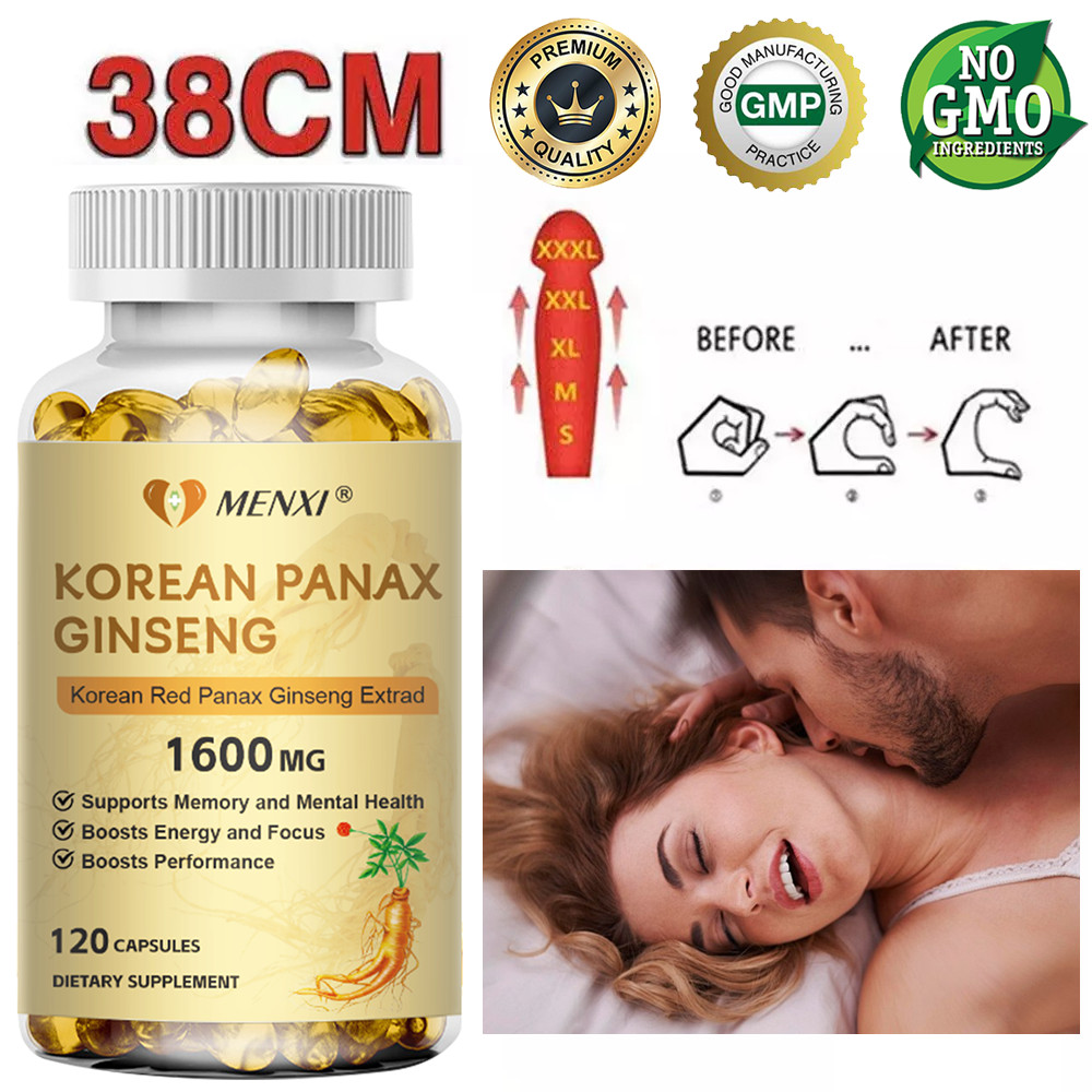 Korean Red Panax Ginseng 1600mg - 240 Capsules - Extra Strength Highest Potency