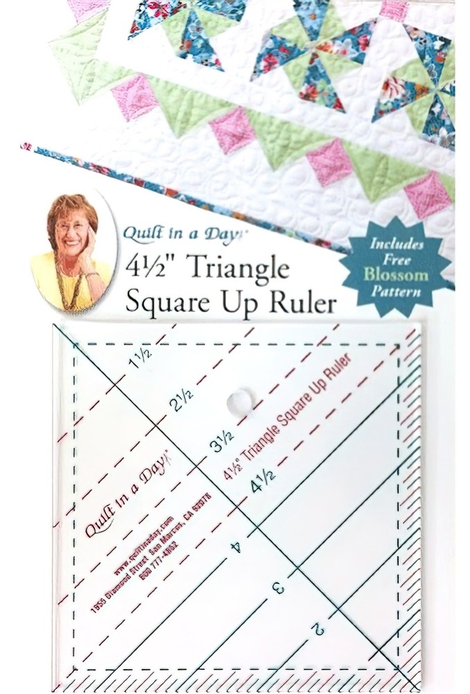4.5 Triangle Square Up Ruler by Quilt in a Day