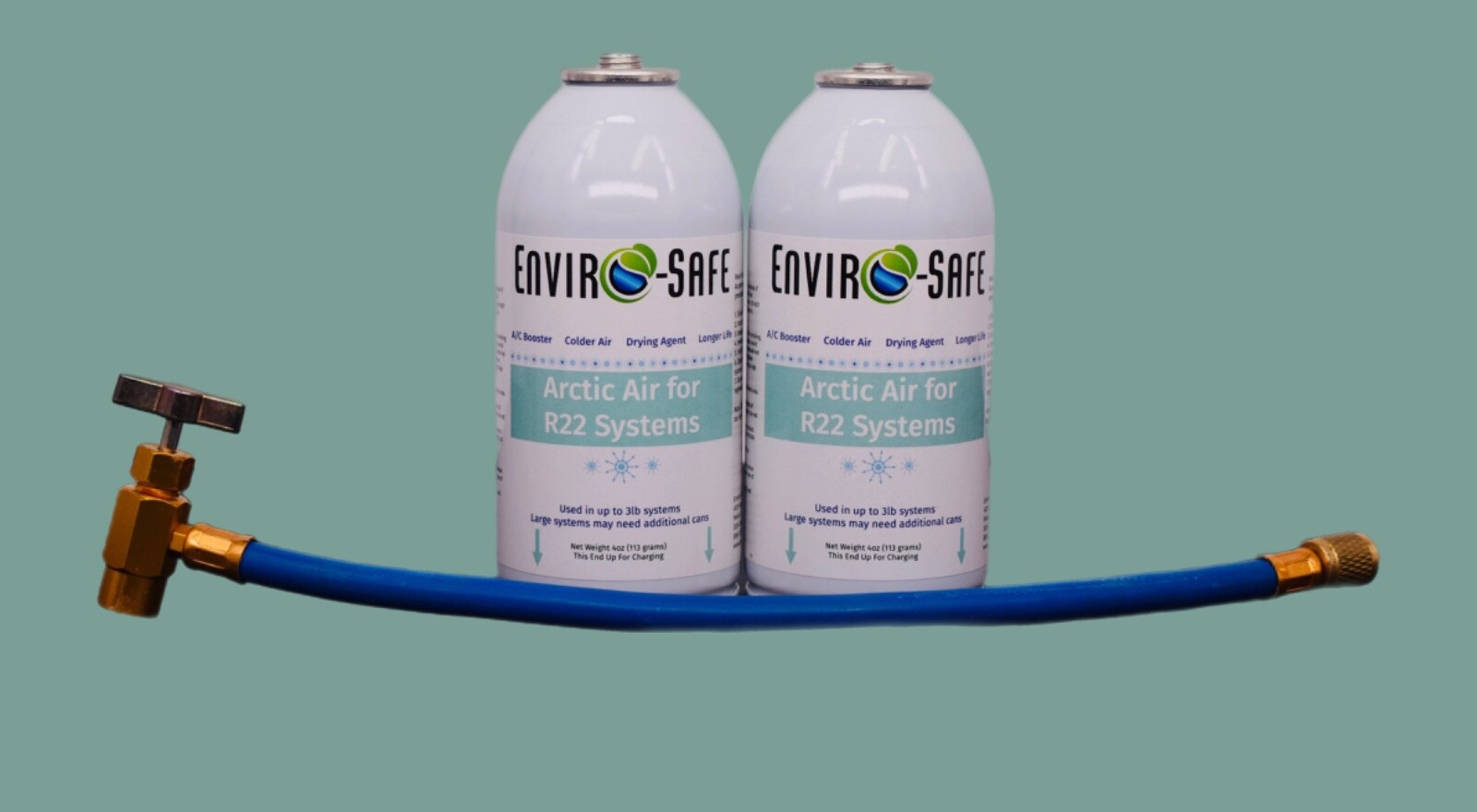 Arctic Air for R22 | 2 Cans + Charging Hose | EnviroSafe | Get Colder Air!