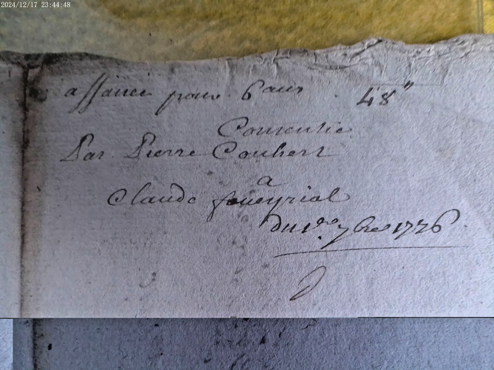 LOT OF TWO OLD DOCUMENTS from 1700s