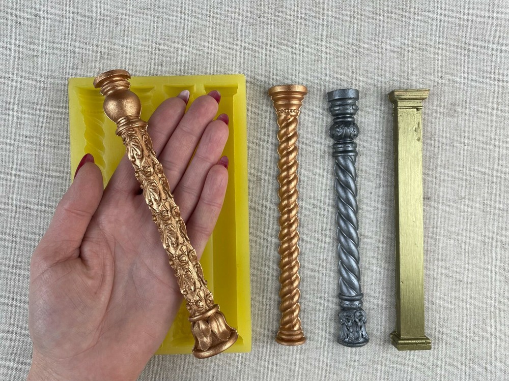 Silicone mold Half Column Miniature architectural column 1/12 scale Accessories