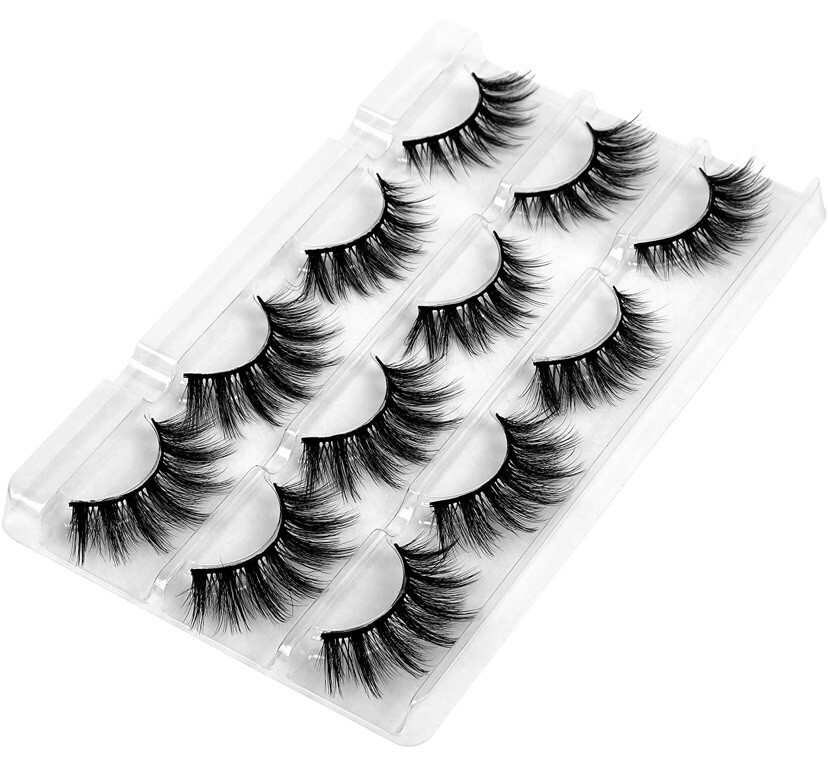 Zanlufly 3D Synthetic Lashes, 2 Styles Mixed Lashes (Wispy & Dramatic)- 6 Pack