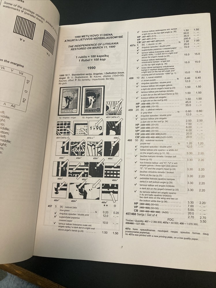 Special Lithuanian Postage Stamp Catalog 1990-2005 By A Jankauskas