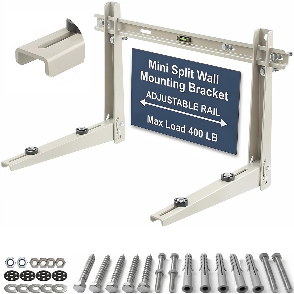 Heavy Duty Mini Split Wall Mounting Bracket for Outside, 400lb Load Capacity,...