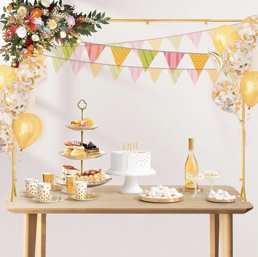 Adjustable Gold Tabletop Arch Stand