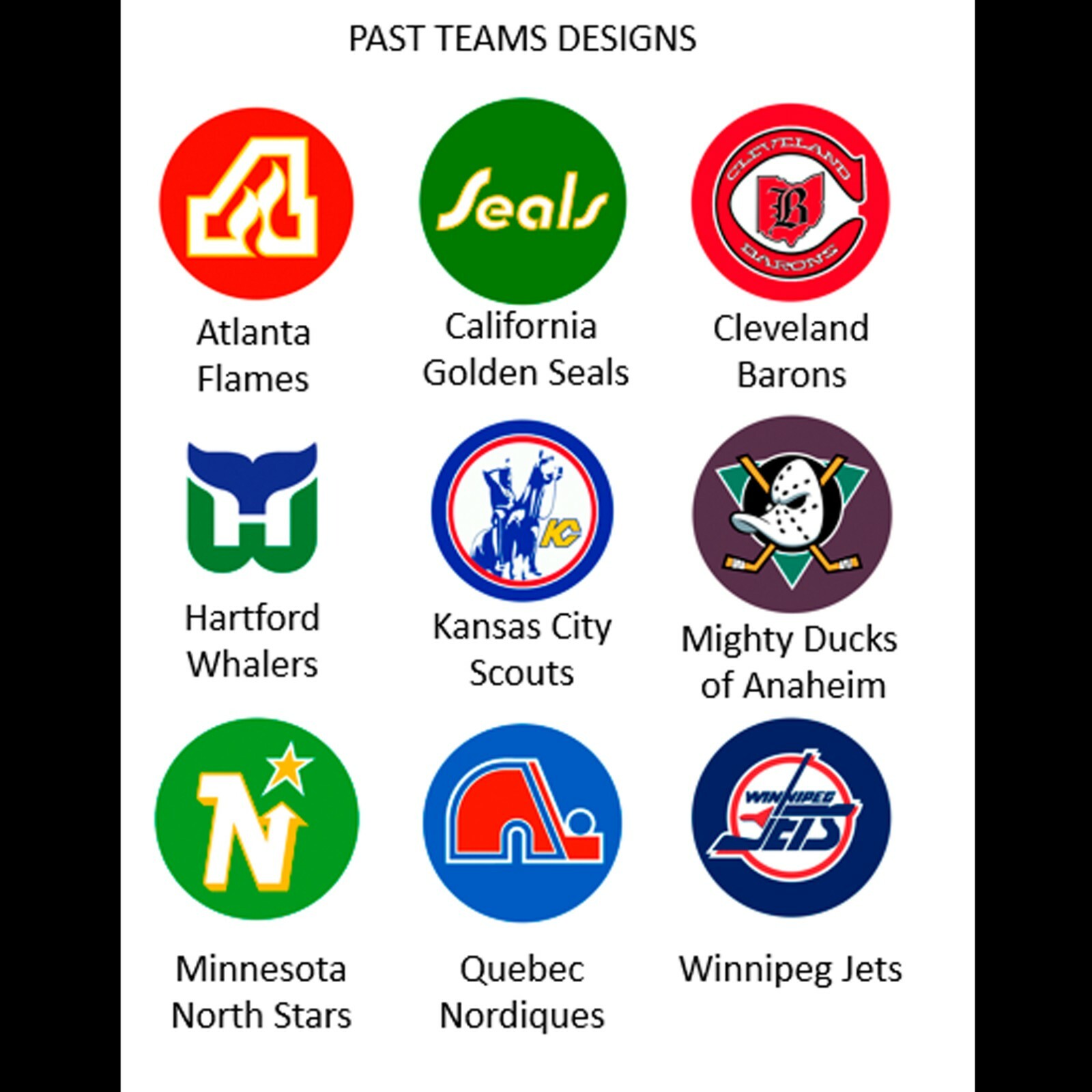 NHL Team Past & Present - Individual 1 1/2 Inch Magnets - Choose From List