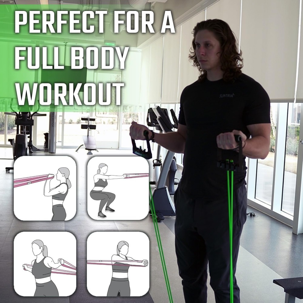 Gorilla Bow Resistance Bands with Handles Quick-Lock Multi-Layer Exercise Ban...