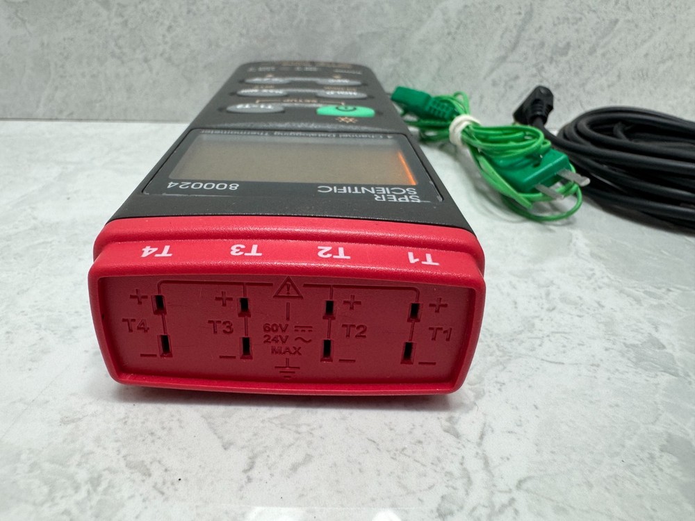 Sper Scientific 800024 4‑Channel Datalogging Thermometer w/ Cable UNTESTED