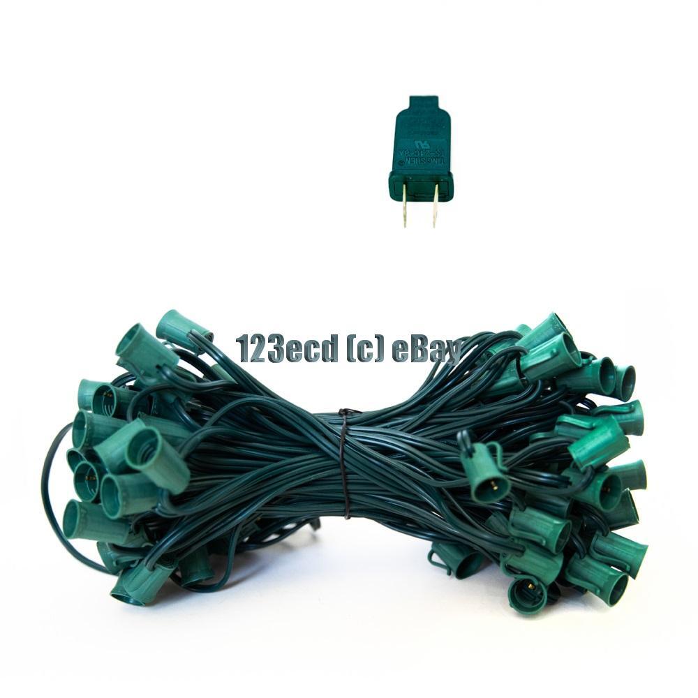 Green C9 100ft Light String SPT-2 - Christimas Lights