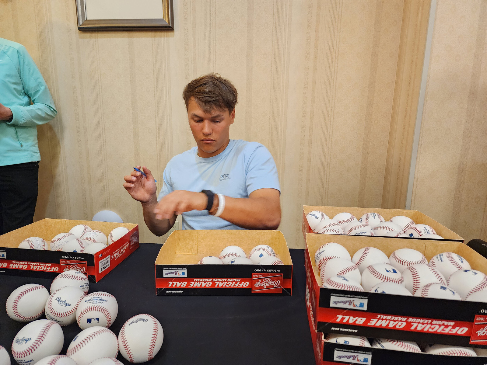 JJ Wetherholt Autographed OMLB Baseball Inscribed 2024 #7 Overall Beckett COA