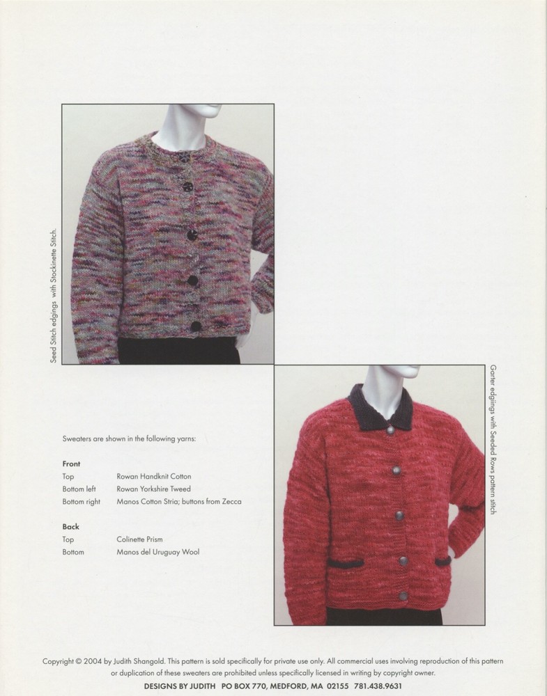 Designs by Judith Knitting Pattern Book D508 As You Like It - Cardigans