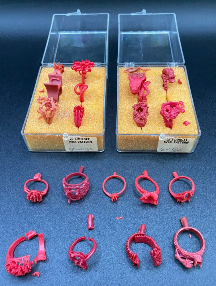 Vintage Le Bourget Wax Ring Patterns Casting Set – 20 Pieces