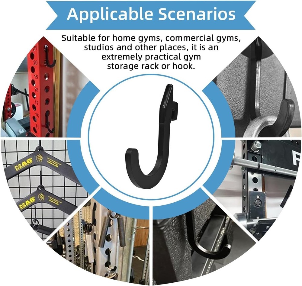 8PSC Squat Rack Accessories Hook Holder,Power Rack Attachments Hooks,DIY