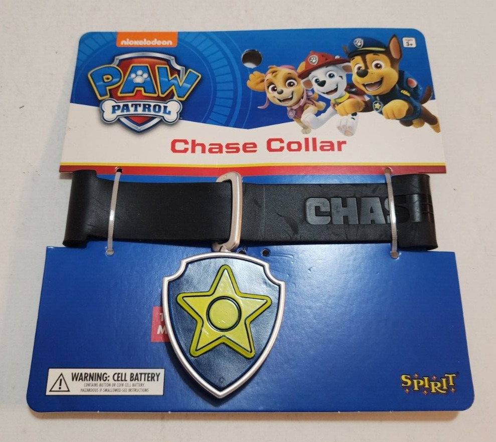 Paw Patrol Chase Collar Light Up Spirit Halloween Costume Cosplay Brand New