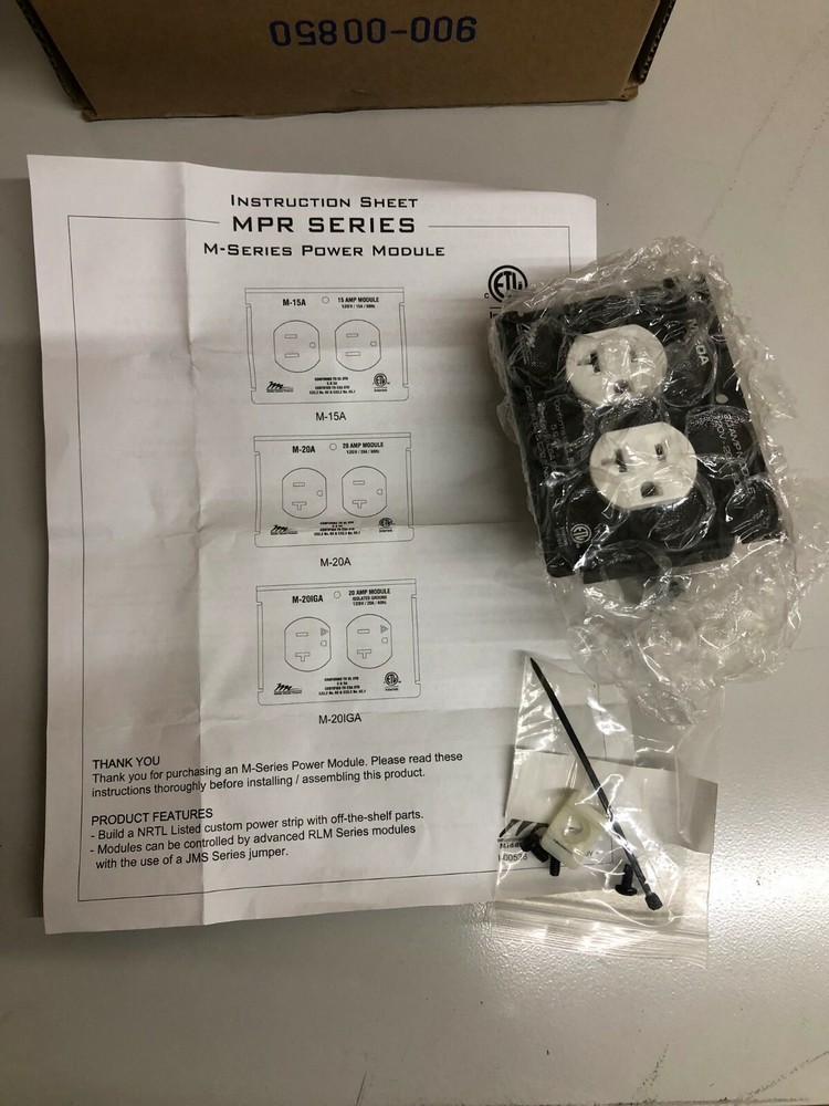 MIDDLE ATLANTIC Products M-20A 4" MPR 20A Duplex Module