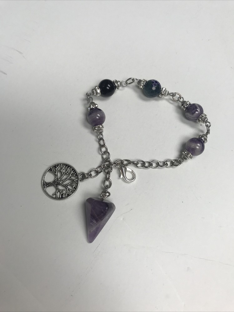 Amethyst Pendulum Chain With Tree Spirt Communication 355