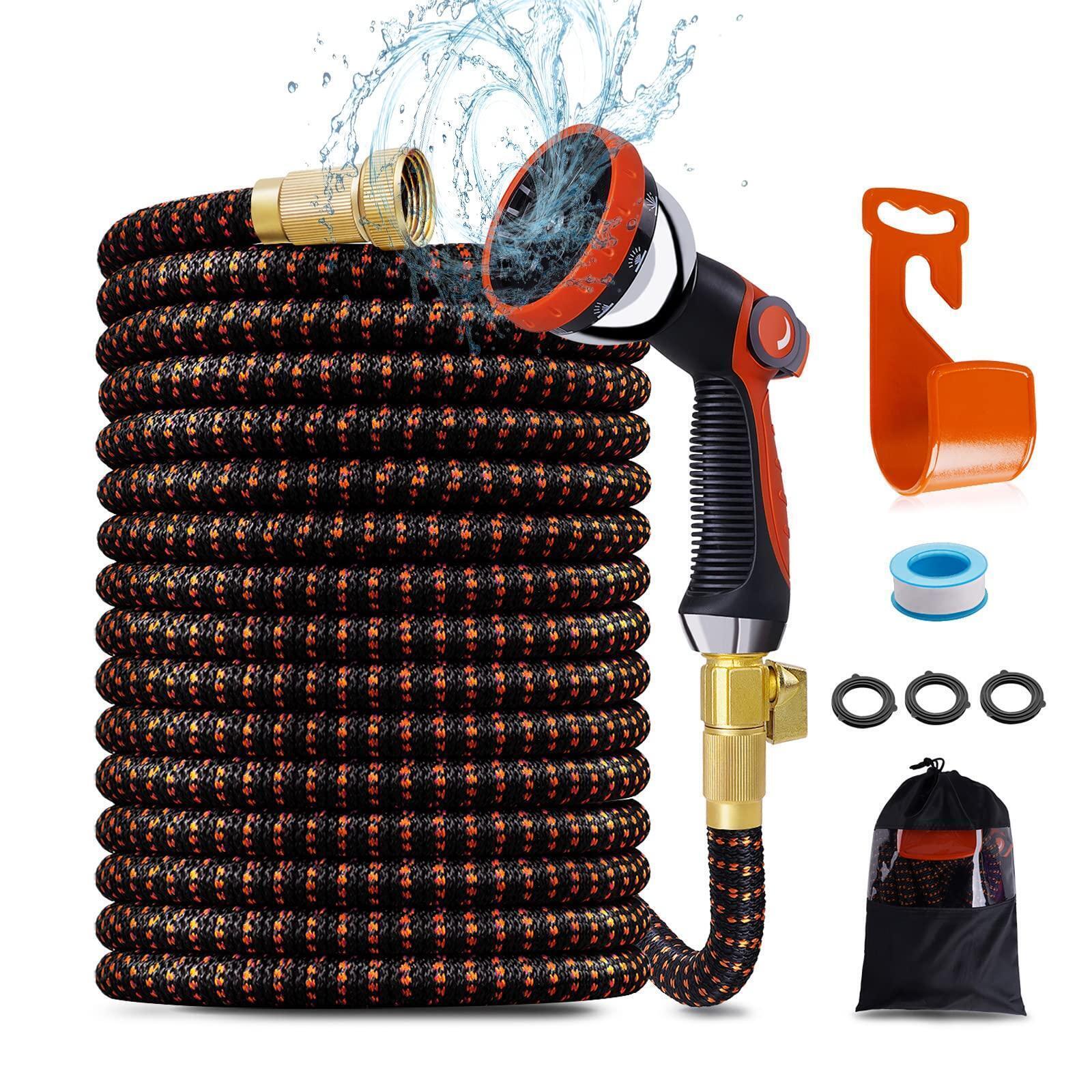 50FT 100FT 4X Stronger Deluxe Heavy Duty Expandable Flexible Garden Water Hose