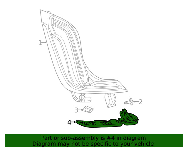 Genuine GM Tail Lamp Assembly Lower Bracket 84419164