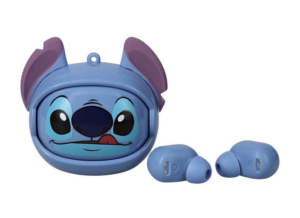 Disney Stitch True Wireless Bluetooth Earbuds Flipping Faces Charging Case