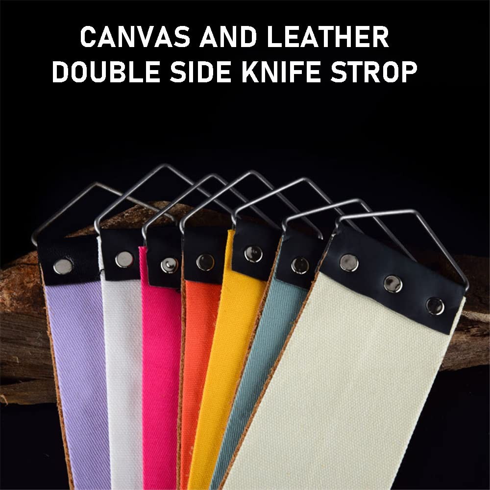 TorSor 2 Pack Straight Razor Strop Leather Sharpening Strap Sharp no, Black