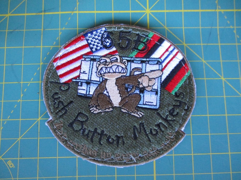Unknown Iraq, OIF Theater Made 65B PUSH BUTTON MONKEYS Squadron Type Patch, USMC